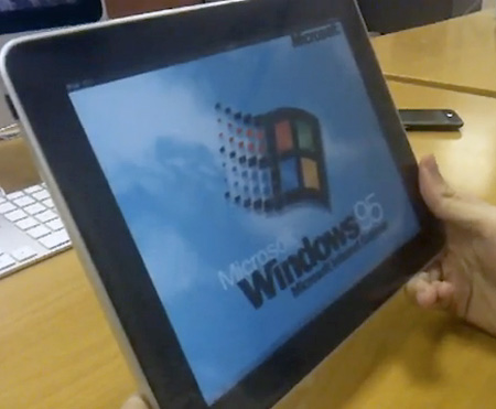 Apple iPad под управлением Windows 95