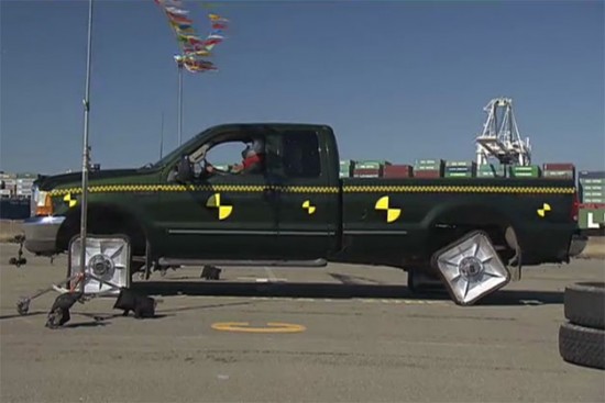 Автомобиль с квадратными колесами