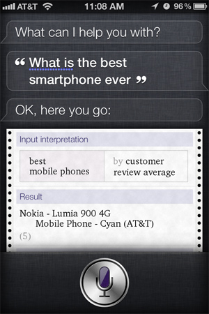 Apple Siri Nokia Lumia 900
