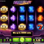 Мобильная версия звёздного игрового автомата Starburst Touch