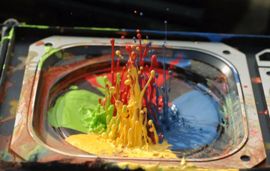 paint-on-speaker-slow-motion