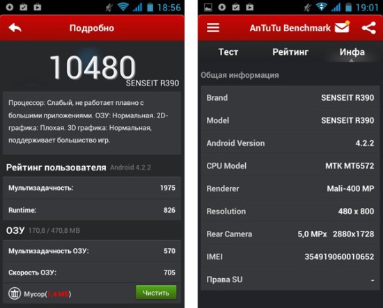 SENSEIT R390 – идеальный вариант для любителей «умных» телефонов